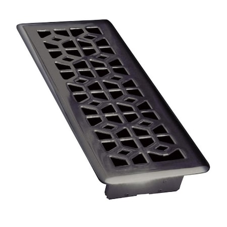 Cool Kitchen C166-VMB04X12 Victorian Floor Register  Matte Black 4 x 12 in. CO715233